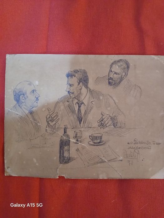 Desenho ORIGINAL em cartão de PORTELA JÚNIOR,