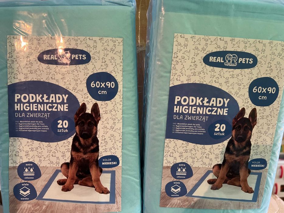 Podkłady maty higieniczne dla psa XL 90x60cm 40szt grube + worki