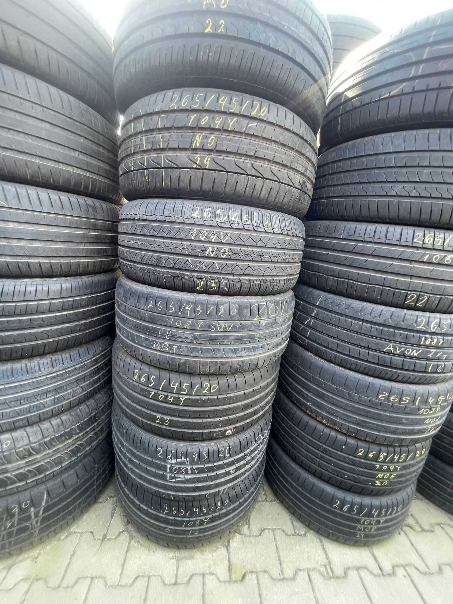 Opony pojedyncze 265/45R20 Michelin Continental Dunlop Pirelli