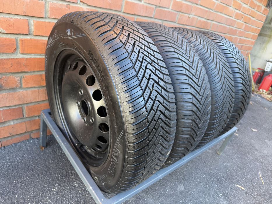 Комплект резина 195 55 15 всесезоона Continental 2023 7мм ДИСКИ 5 112