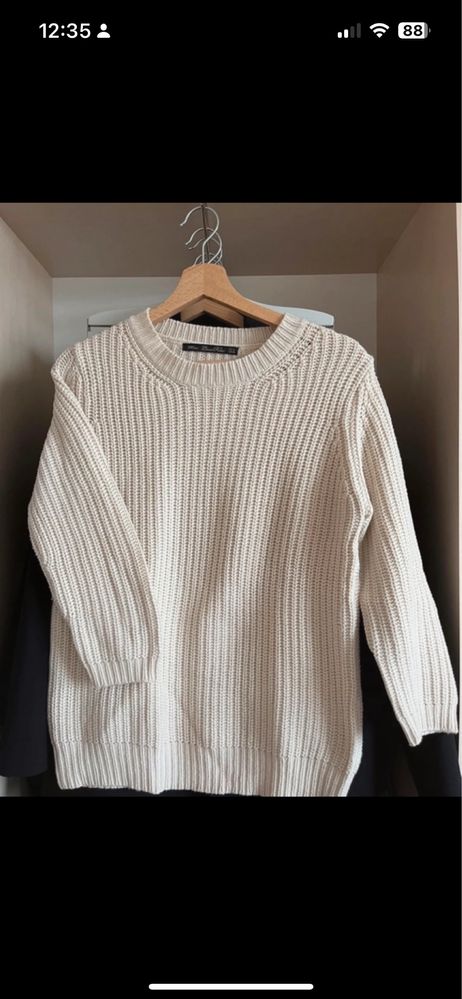 Sweter bezowy zara M