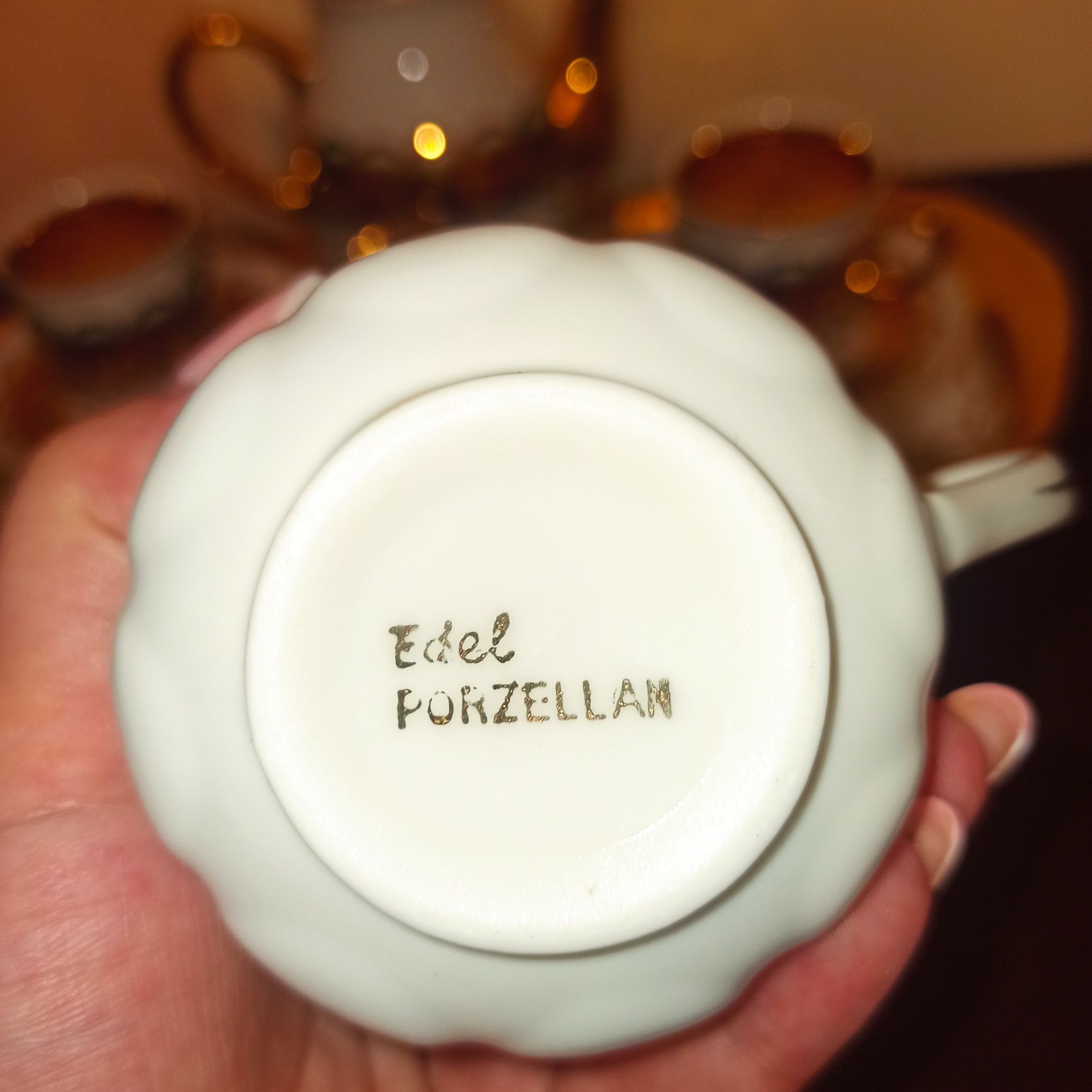 Filiżanka zabytkowa Edel Porzellan Ober Schlesien piękna porcelana
