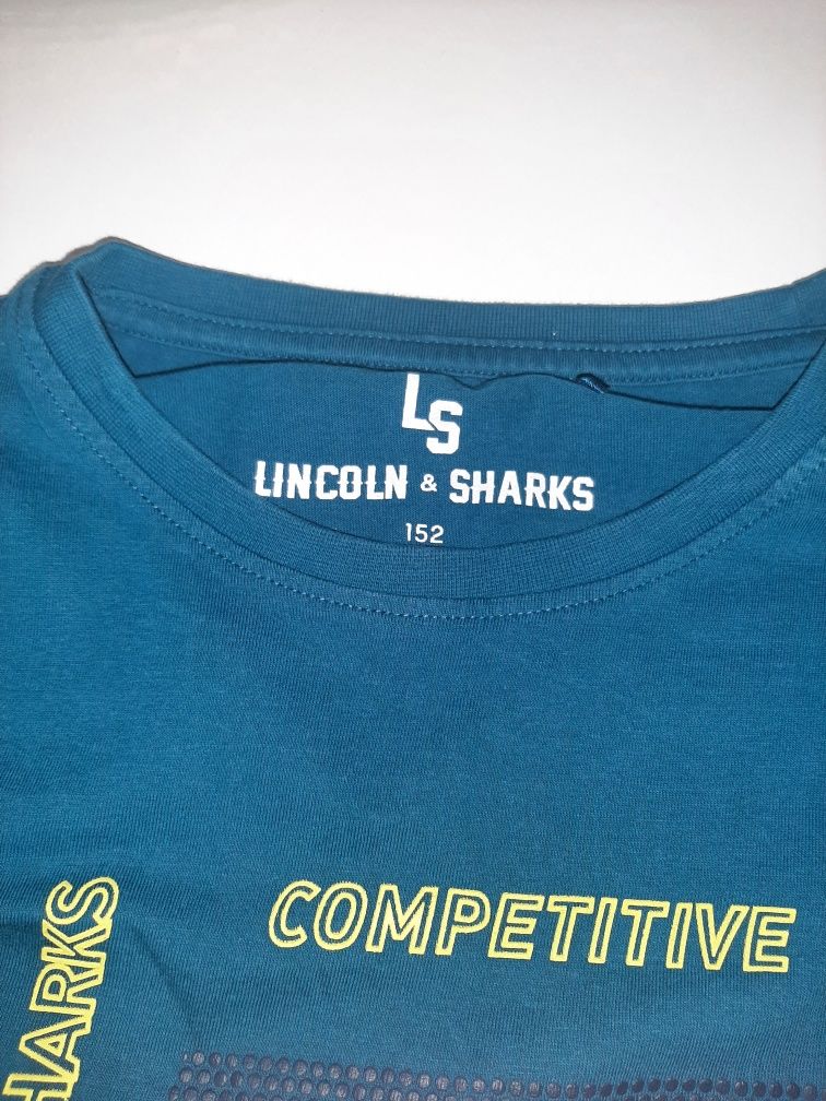 bluzka z długim rękawem chłopak niebieska 152cm lincoln & sharks