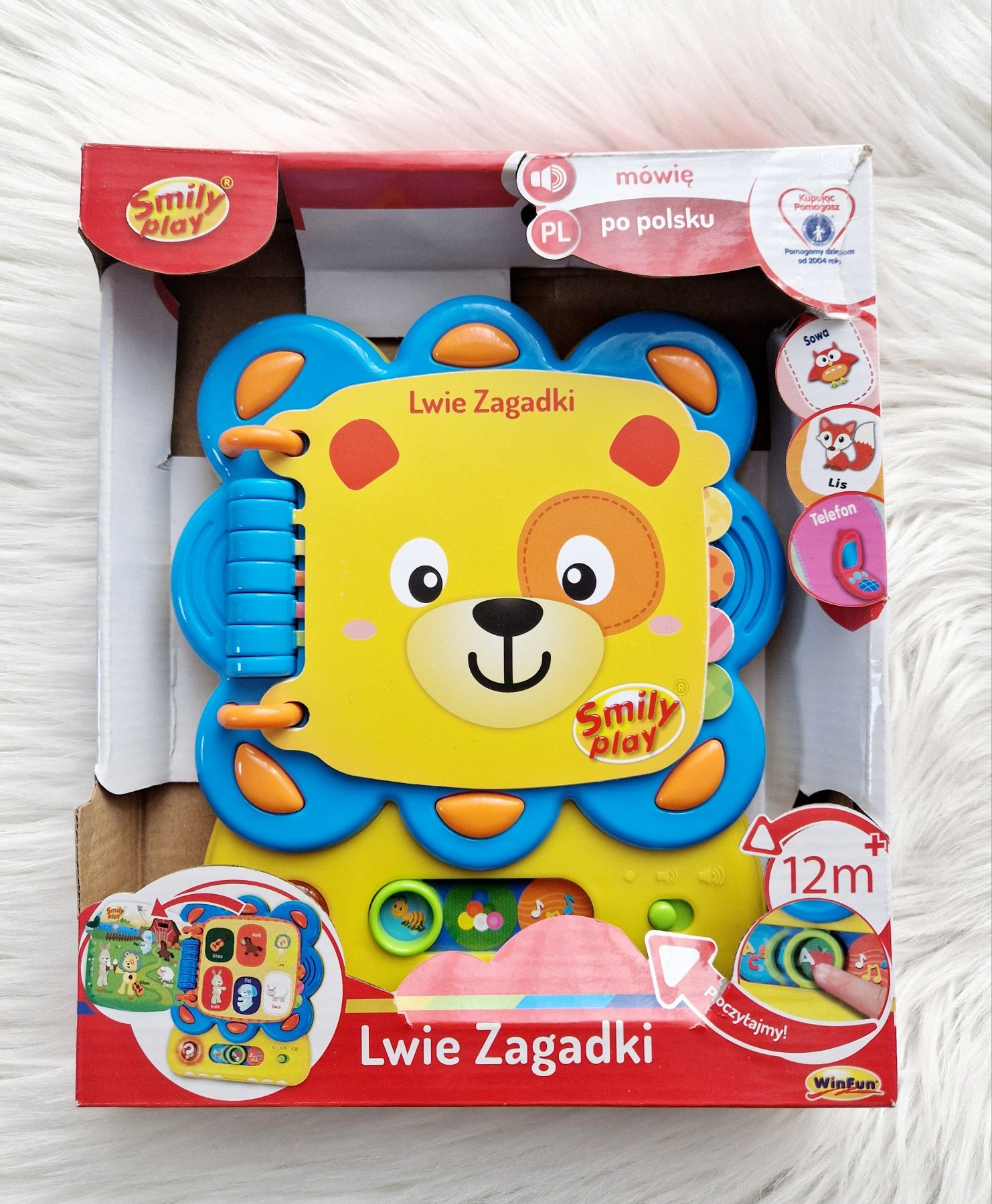 SMILY PLAY Lwie Zagadki książeczka edukacyjna interaktywna nauka muzyk