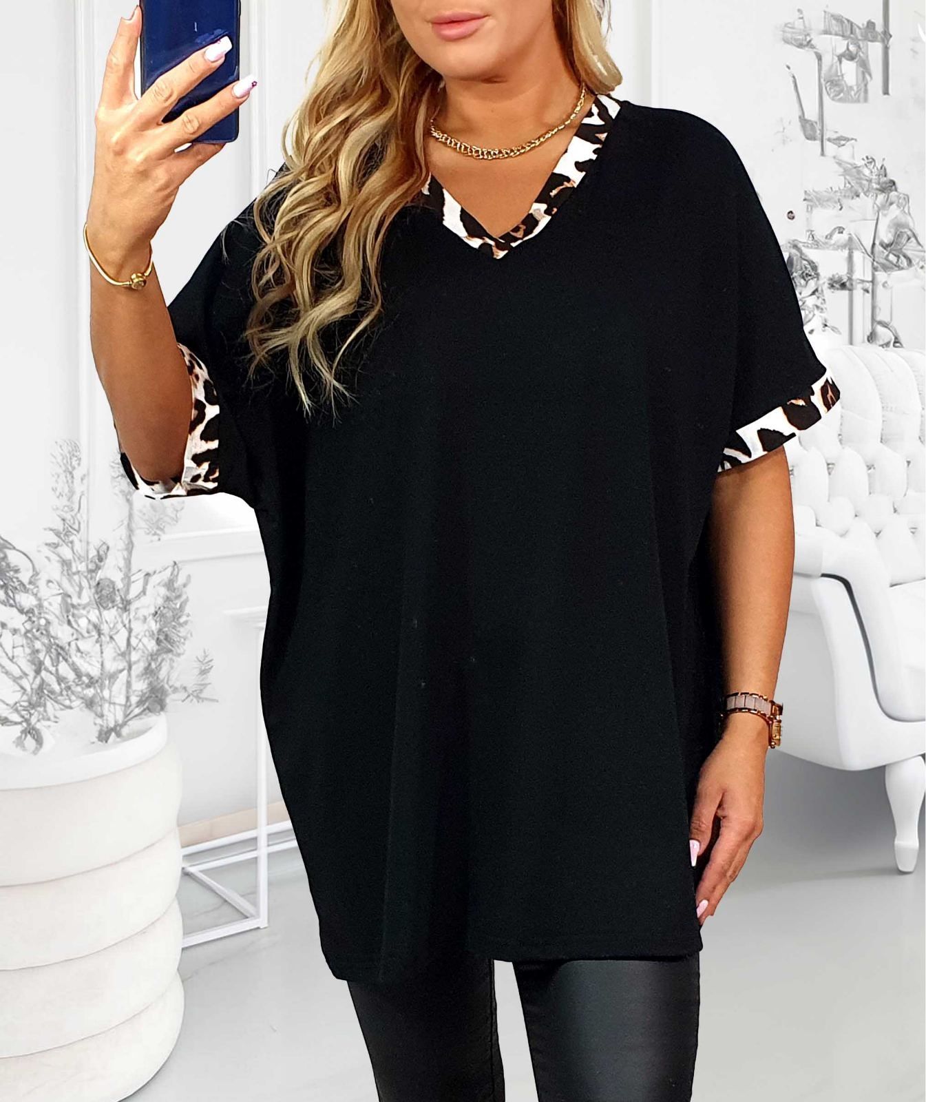 Bluzka plus size t-shirt bawełna 48/50/52/54