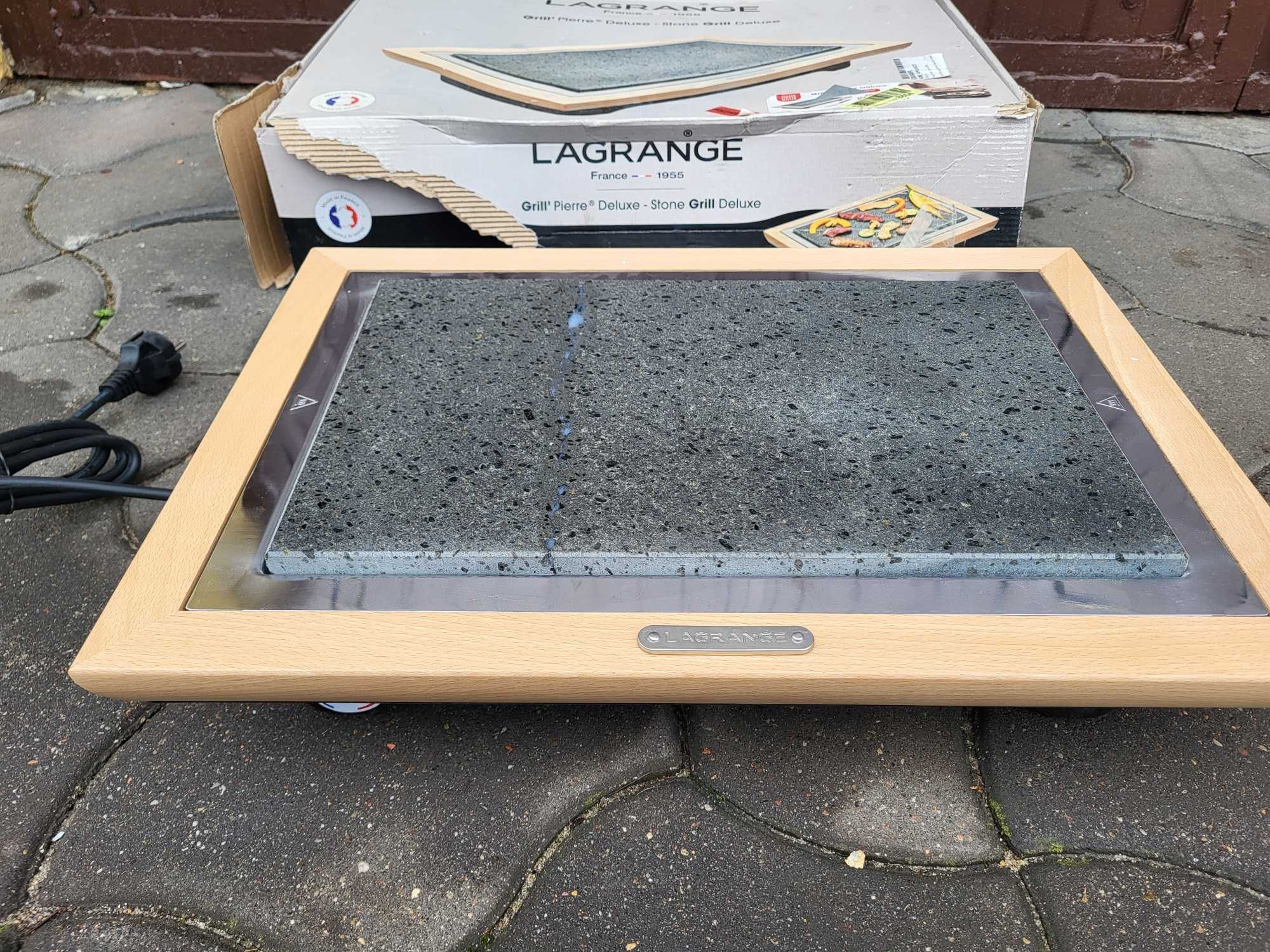 Grill kamienny Raclette LAGRANGE B08BP3JH36 z rusztem pojemnikiem
