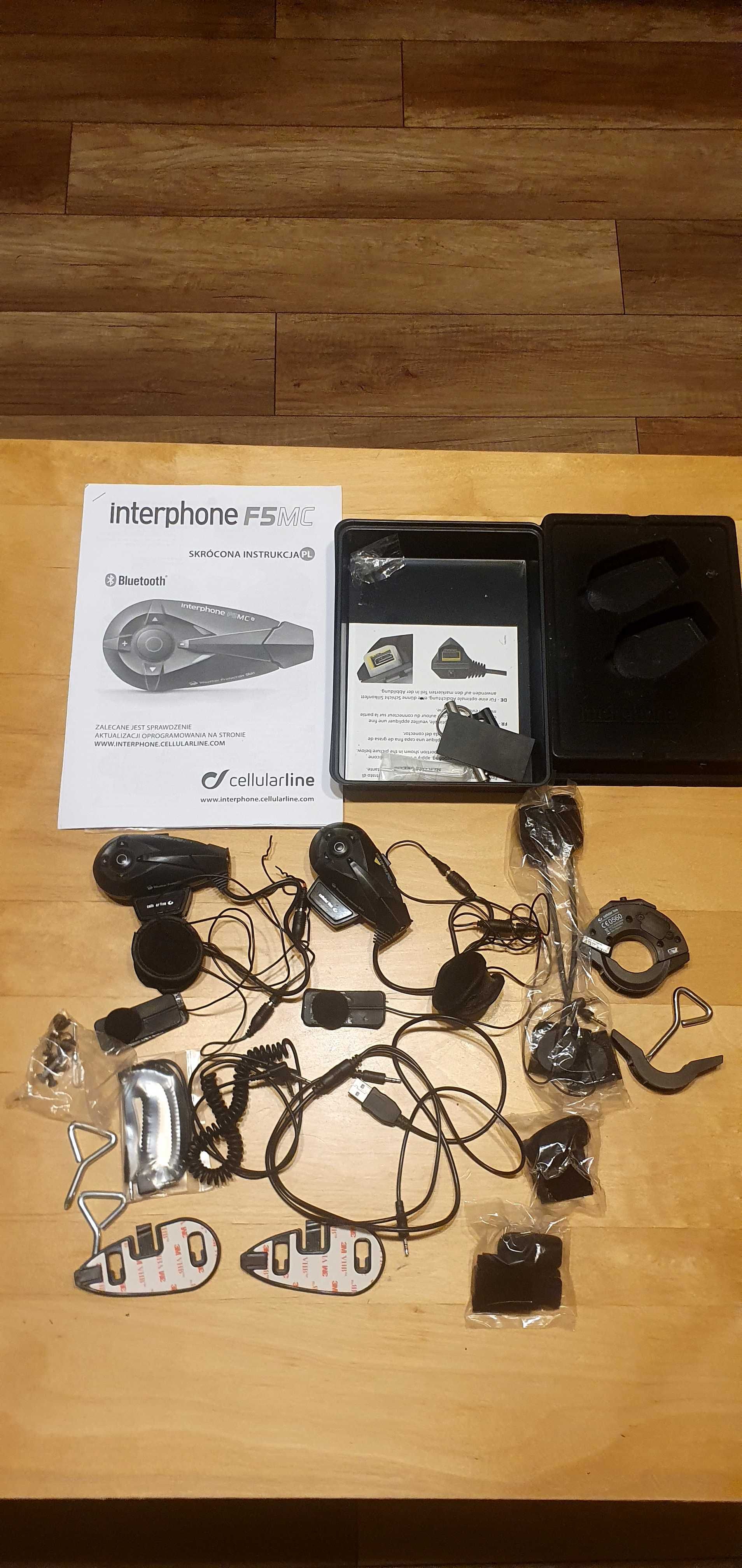 Intercom F5 MC z pilotem na dwa kaski