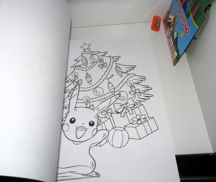 Livro De Natal Pokemon para Pintar com Lápis