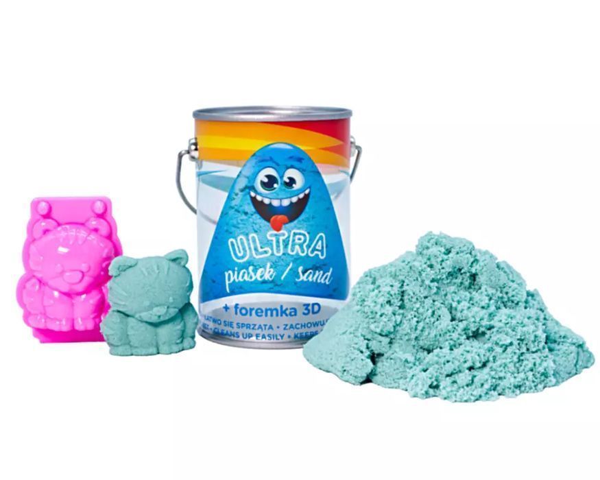 Ultra Piasek, turkusowy, puszka 150g + foremka 3D tygrysek. Epee