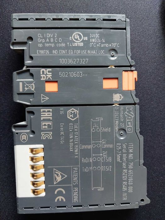 moduły sterownik WAGO  – 7750_652/040-000 moduł interfejsu