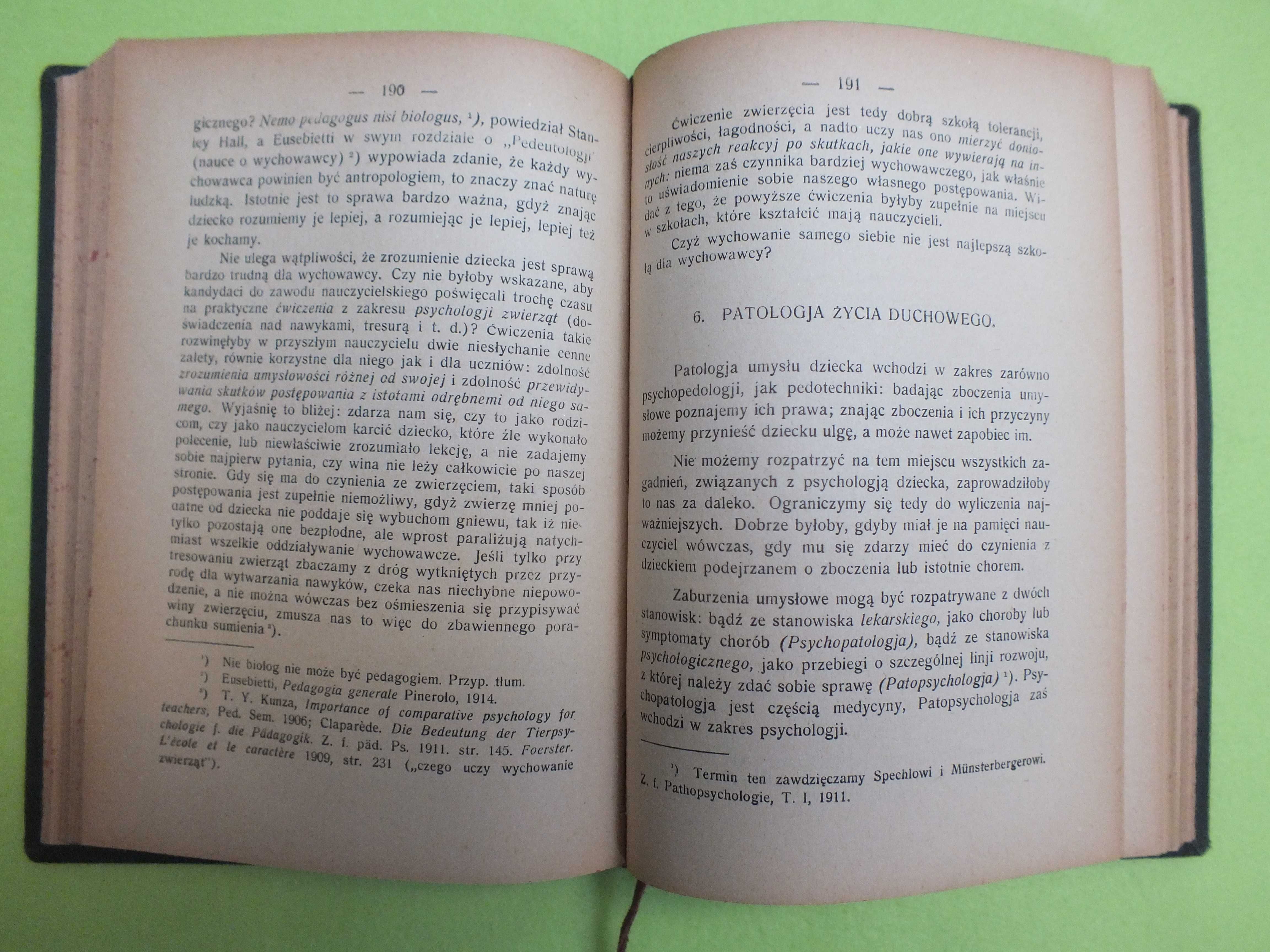 Psychologja dziecka.Pedagogika eksperymentalna CLAPAREDE 1927 -Unikat