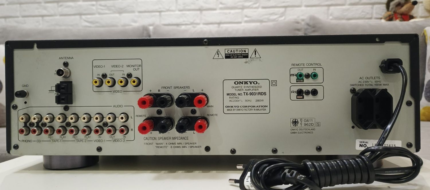 ONKYO TX-9031 RDS amplituner A/V. Stan idealny.
