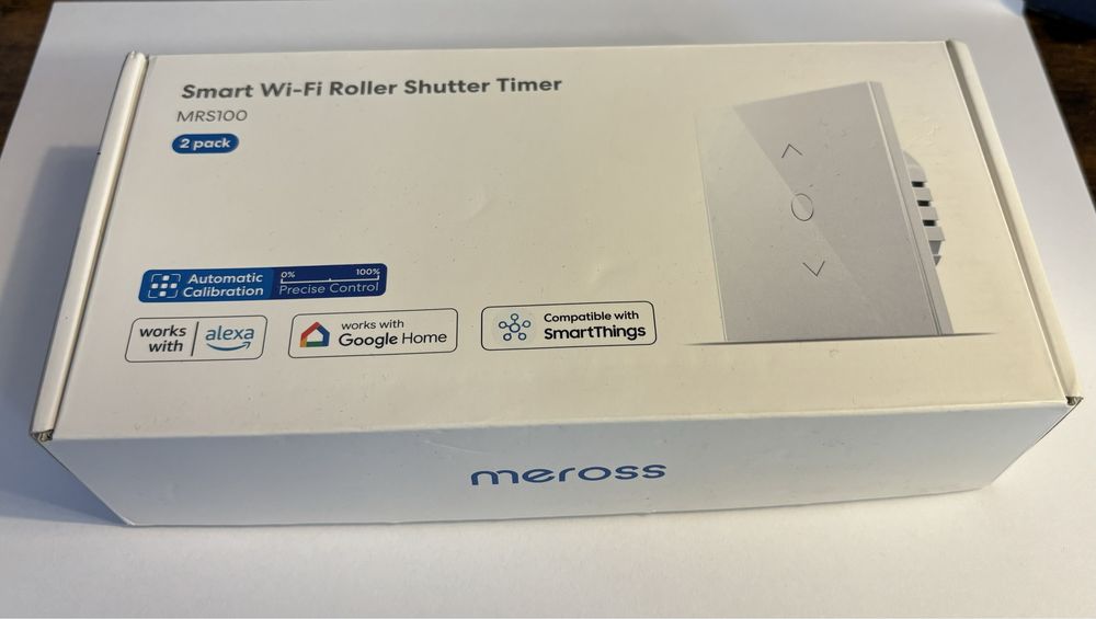 2X Meross MRS100 smart wi-fi przełącznik rolet sterownik żaluzji