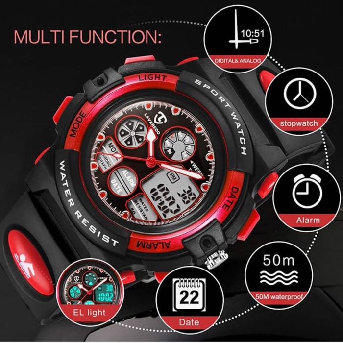 Relógio desportivo para crianças