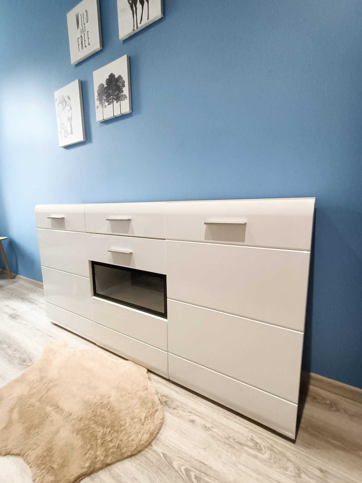 Komoda Biały Połysk x2