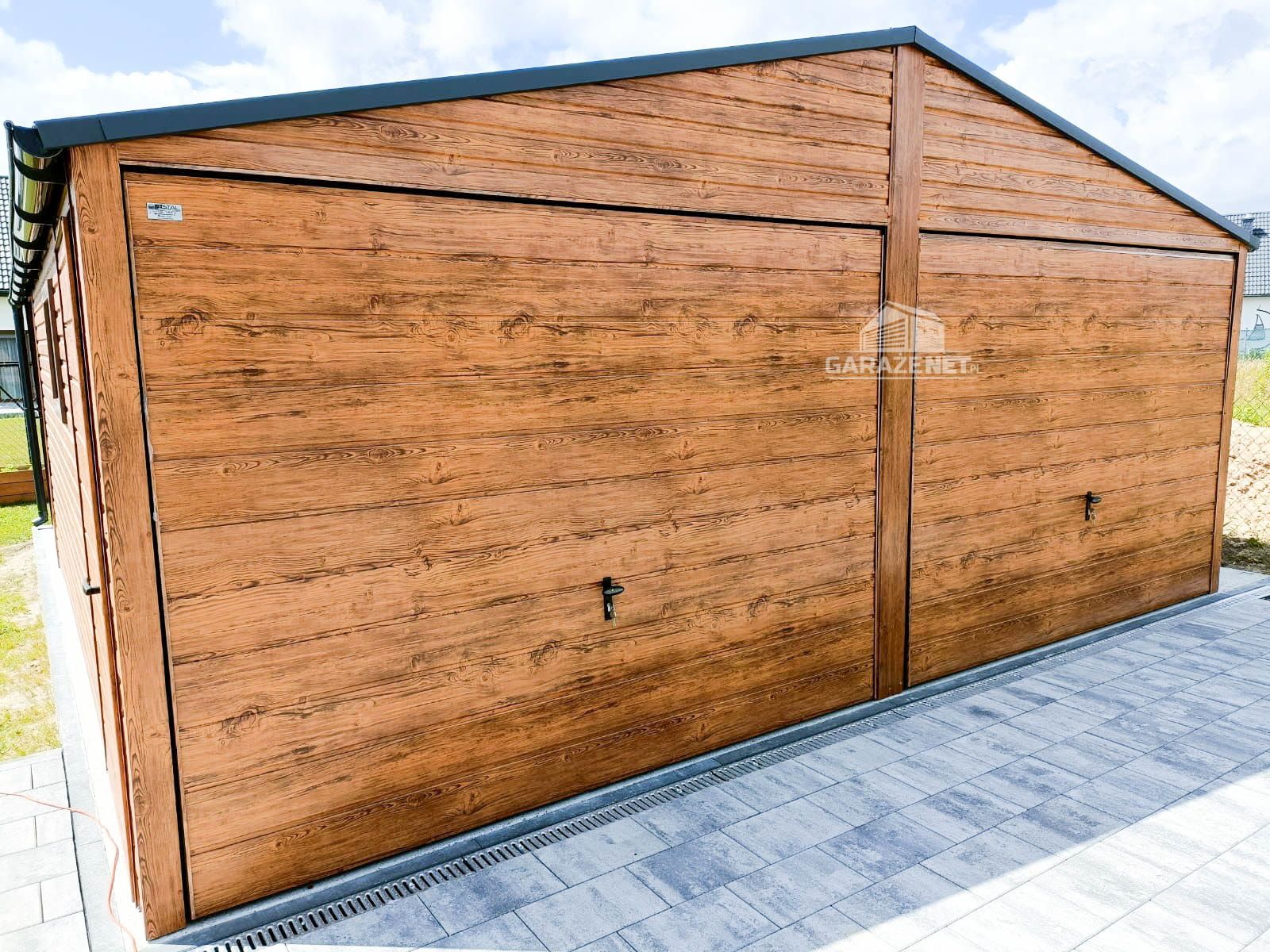 GARAŻ BLASZANY 6m x 5m Dwuspad 2x Brama Wiata Drzwi Okno Pcv 6x5 GB225