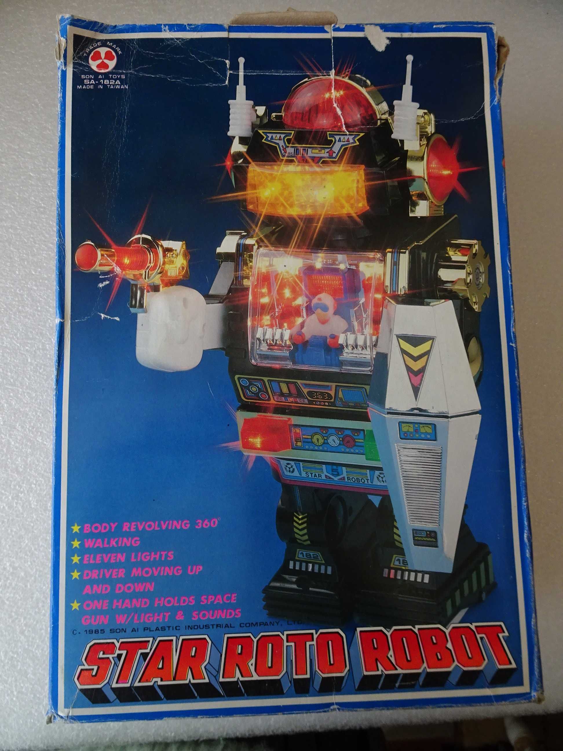 Raro Star Roto Robot - 1985 Made in Taiwan - Son Ai Toys