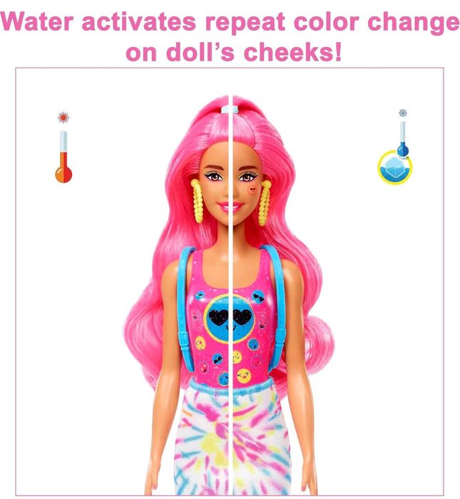 Барбі Color Reveal Неонові кольори Tie-Dye — лялька-сюрприз