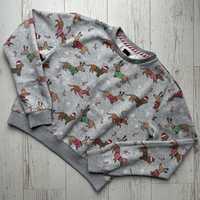Szara świąteczna bluza w pieski sinsay dogs jamniki