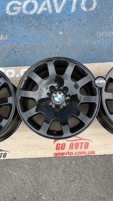Goauto диски BMW e39 5/120 r16 et20 7j dia74.1 як нові в чорному кольо