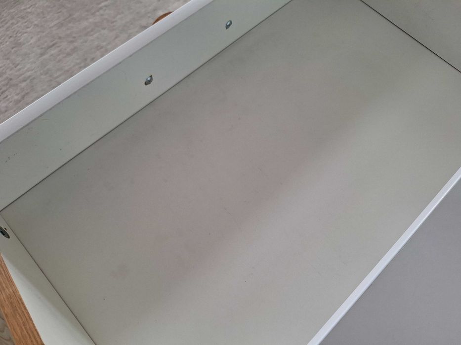 Biurko Bellamy Lotta 120x60 biały mat/dąb