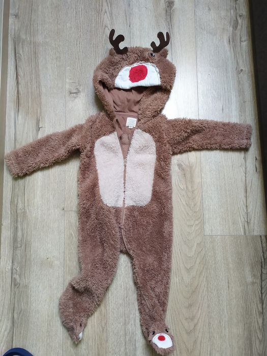 Pajacyk ciepły pluszowy renifer cool club r 80