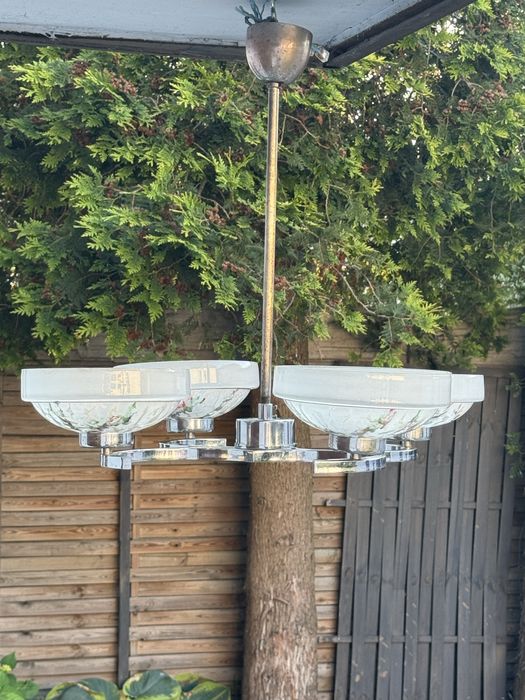 Zyrandol art deco. Czechoslowacja. Prl