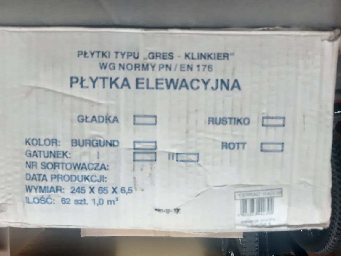płytki elewacyjne 6,5 x 24,5 cm