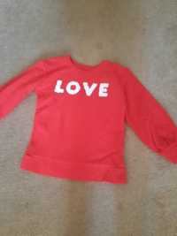 Bluza dla dziewczynki z napisem love, 110
