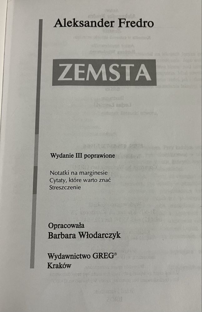 Zemsta - Aleksander Fredro
