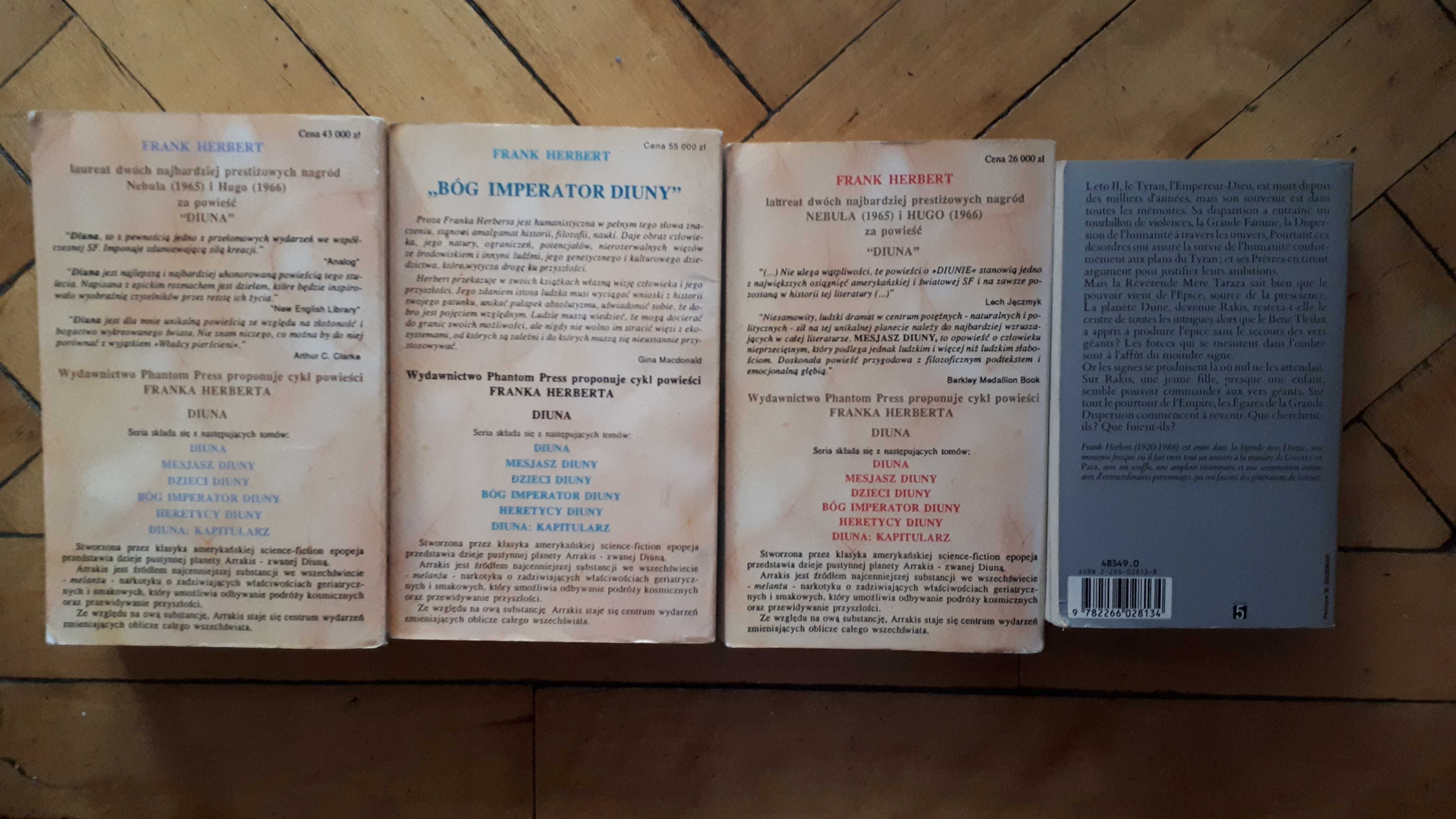 Frank Herbert 4 książki Diuna Imperator Mesjasz i zagraniczna Diuna