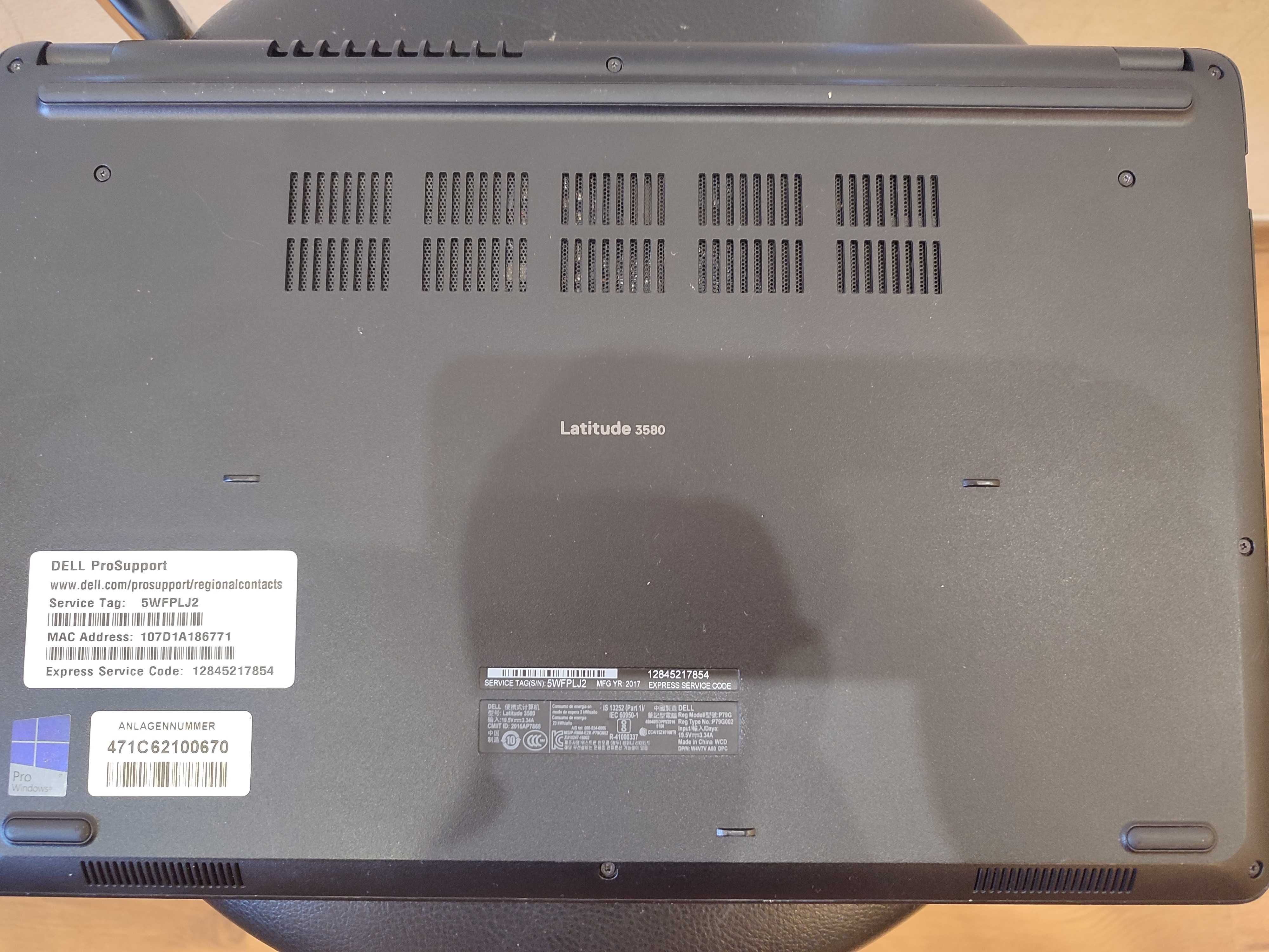 Ноутбук Dell Latitude 3580.i5-7300U 2.6Гц.8Gb.DDR-4.SSD128Gb.15.6FulHd