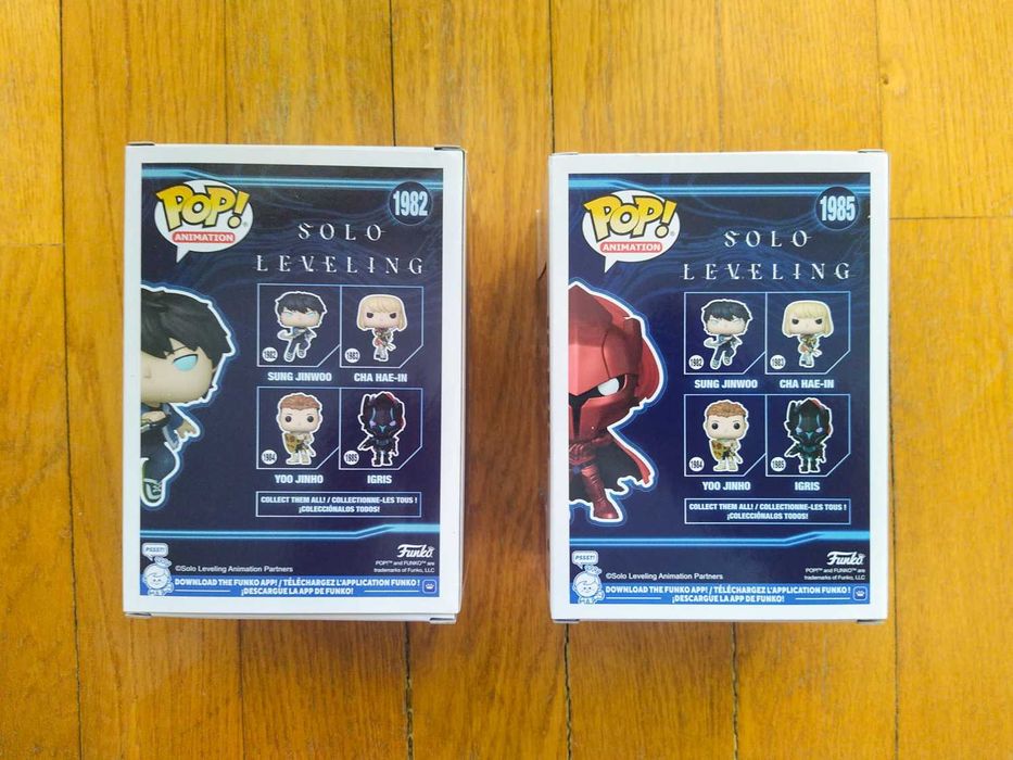 Funko POP Solo Leveling Igris 1985 Chase + Sung Jinwoo 1982 Chase