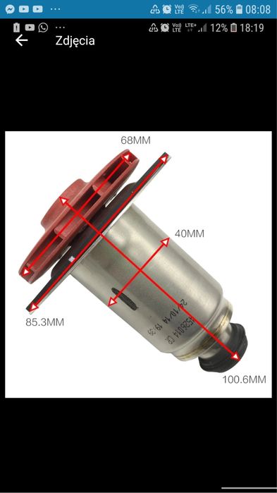 Rotor silnik pompy pieca Vpar 5 SL16 Vaillant Wilo
