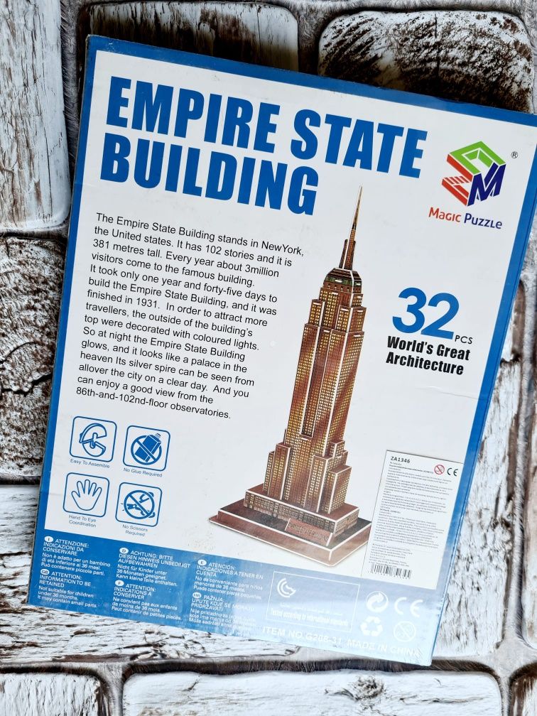 Super klocki piankowe 3D Empire State Building nowe zabawki