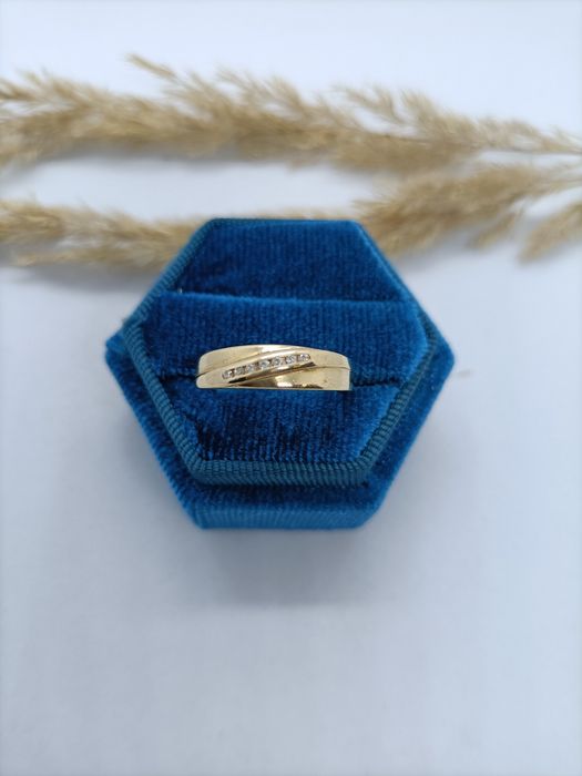 Klasyczny pierścionek/ obrączka ze złota, złoto pr 585