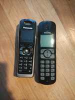 Dwa telefony stacjonarne bez ładowarek