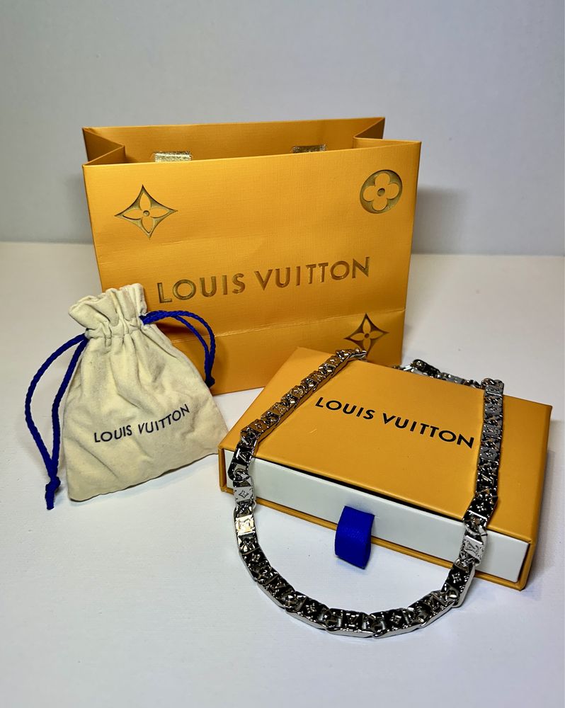 Louis Vuitton łańcuch naszyjnik stalowy