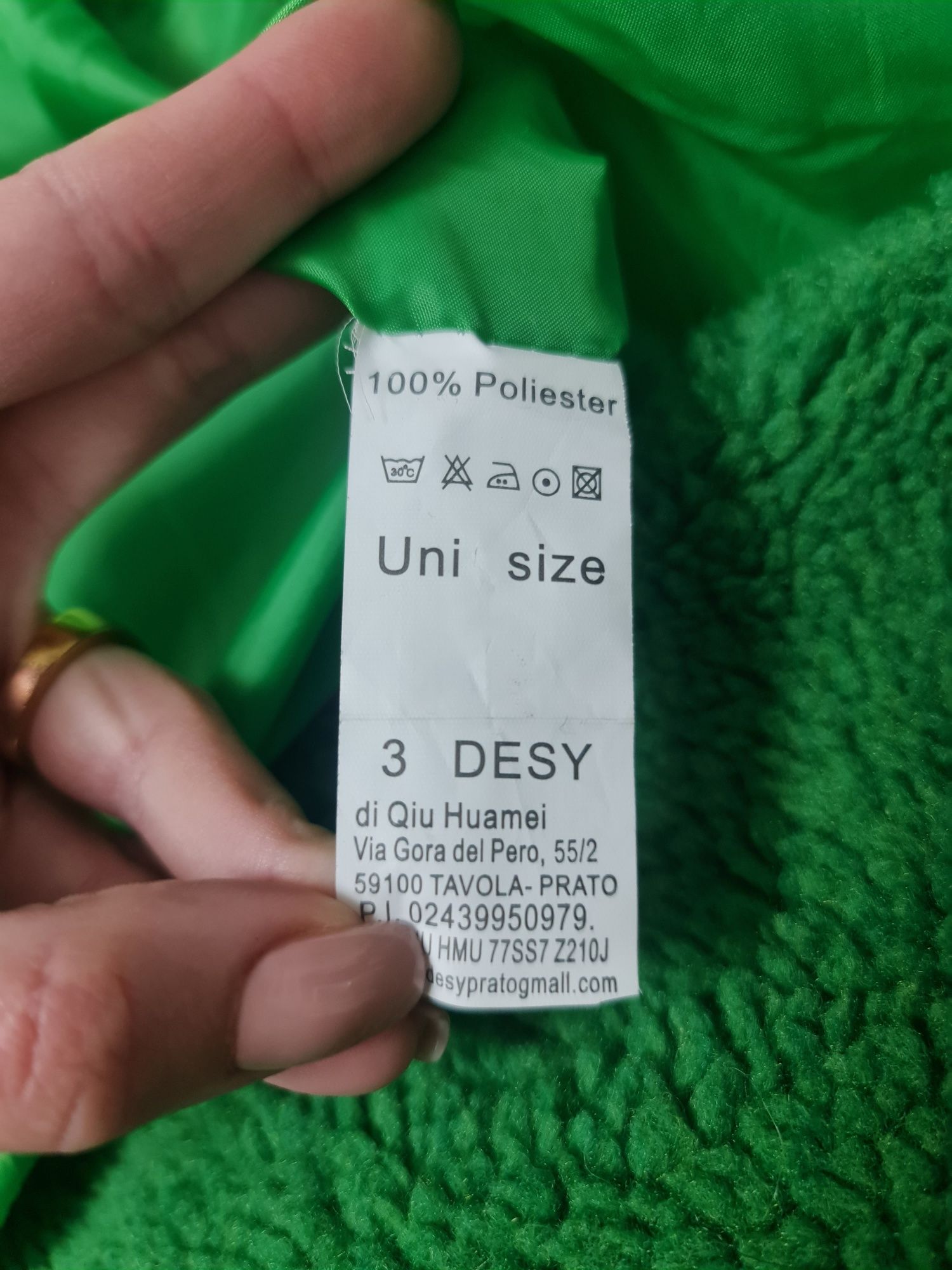 Зеленое пальто из искусственного меха 3 DESY