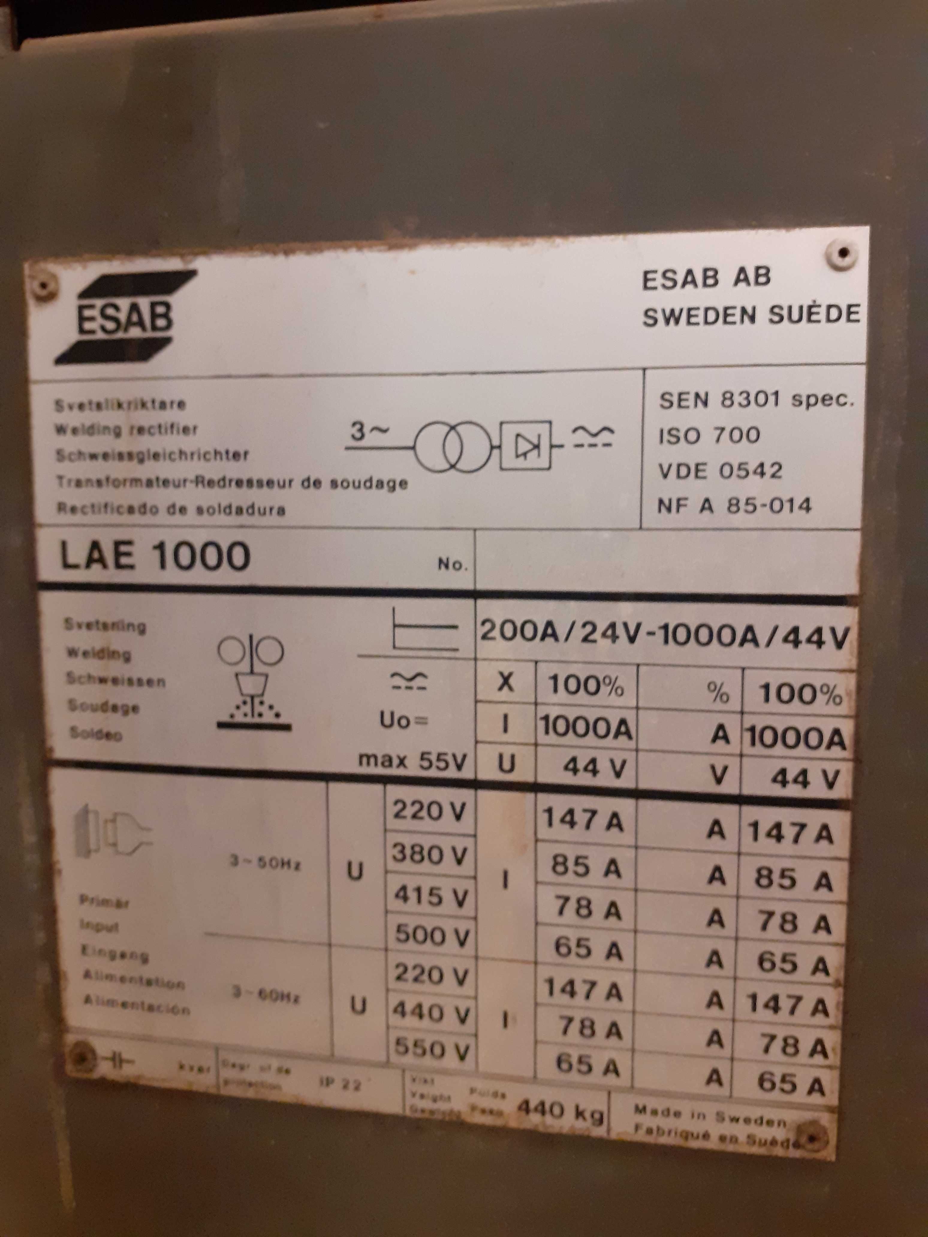 Máquina de soldar por Arco Submerso ESAB LAF 1000 DC