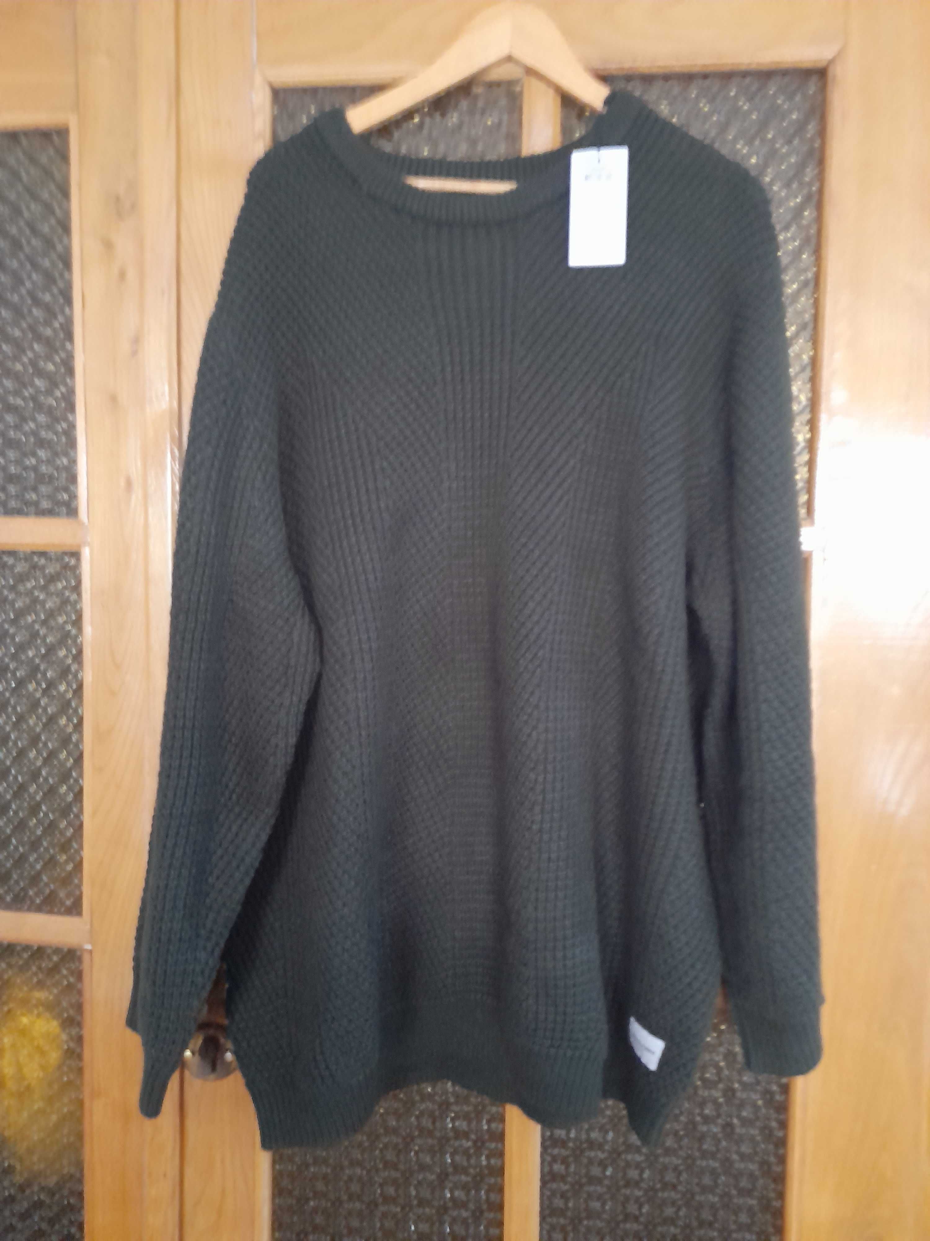Sweter męski ciemna zielen duży rozmiar 6xl
