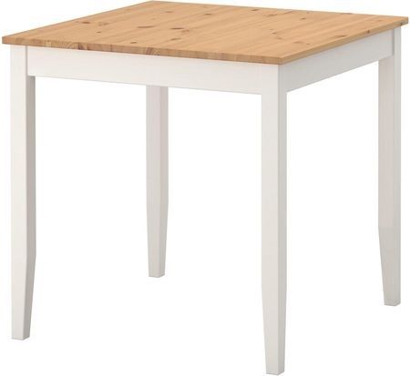 IKEA LERHAMN Stół, bejca jasna patyna, biała 74X74