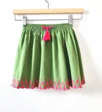 Spódniczka 122 Cool Club Smyk spódnica z wiskozy zielona haft chwost