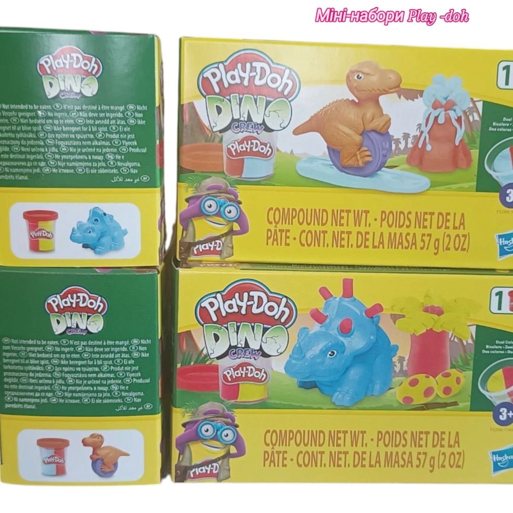 Play doh DINO crew міні набір пластилін 3+