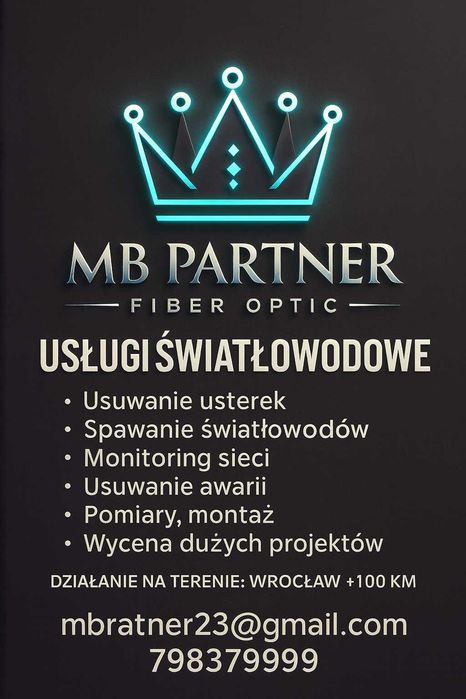 Usługi światłowodowe , montaż i spawanie światłowodów Wrocław i okolic