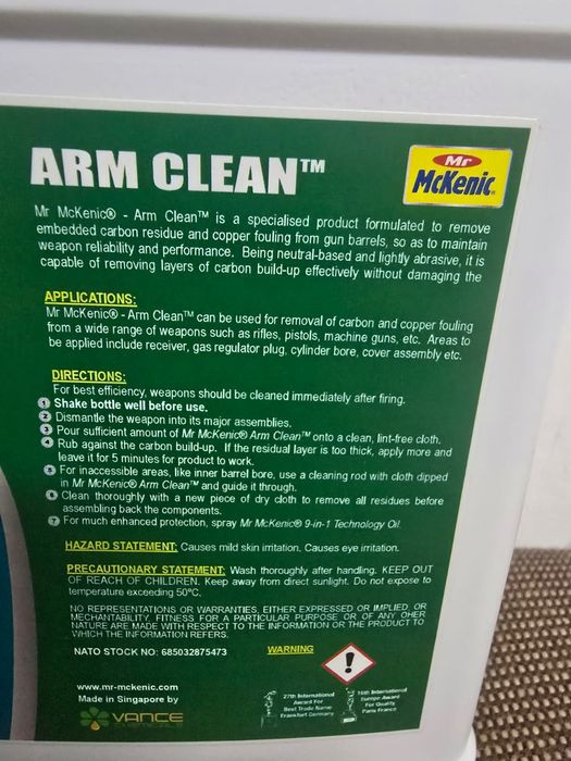 Mr McKenic mleczko do czyszczenia broni ,preparat nowy 1l