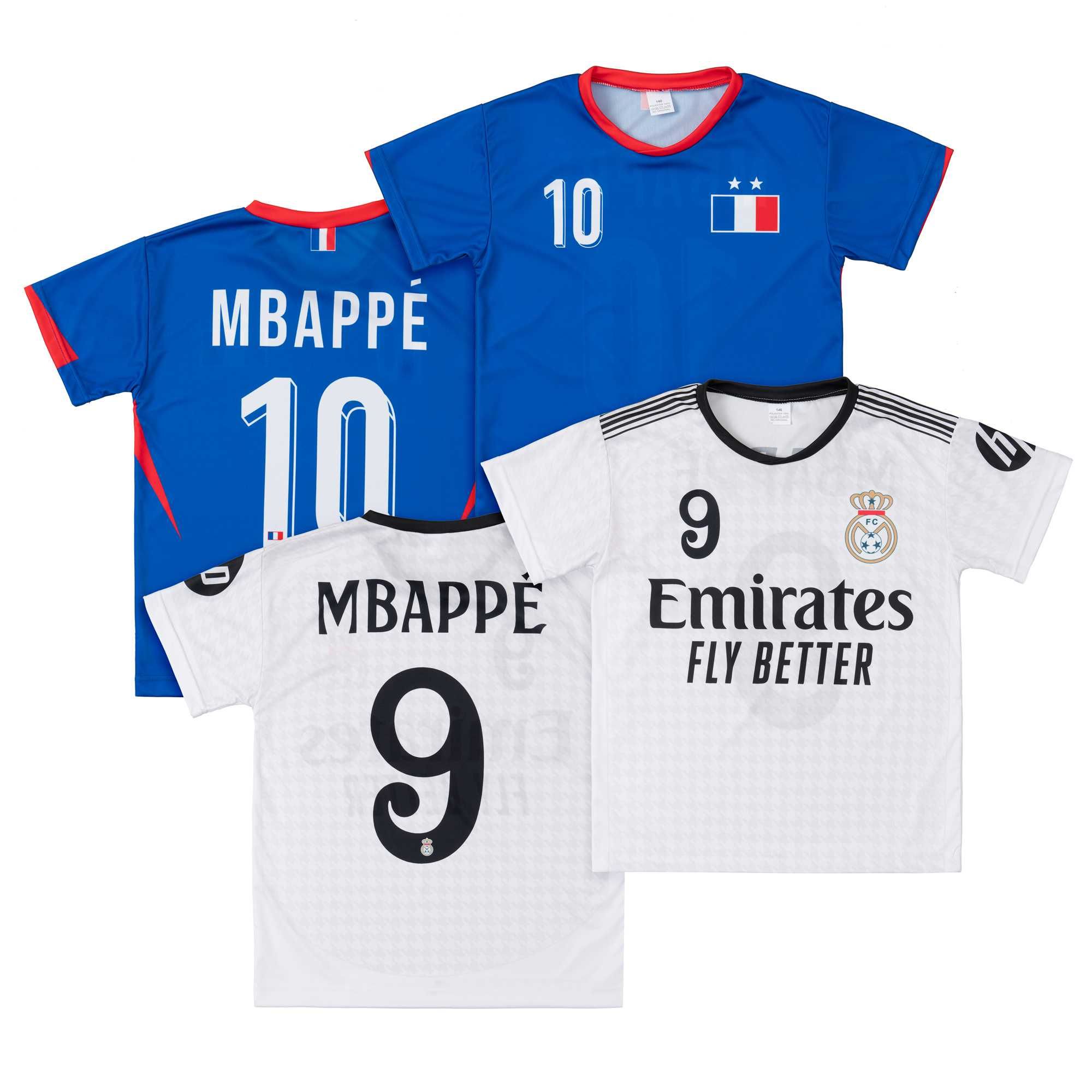 Koszulki piłkarskie dziecięce Francja + Real Madryt Mbappe rozm. 128