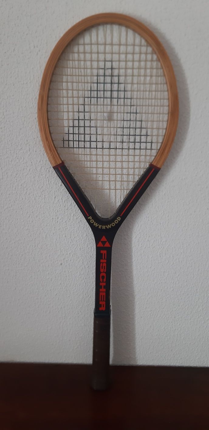 Raquete tenis madeira / vintage