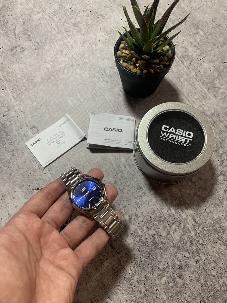 Годинник Casio MTP-1183A-2A  касіо синій циферблат часы касио