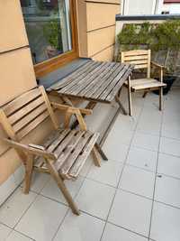Stół + 2 krzesła z podł, ogrodowe